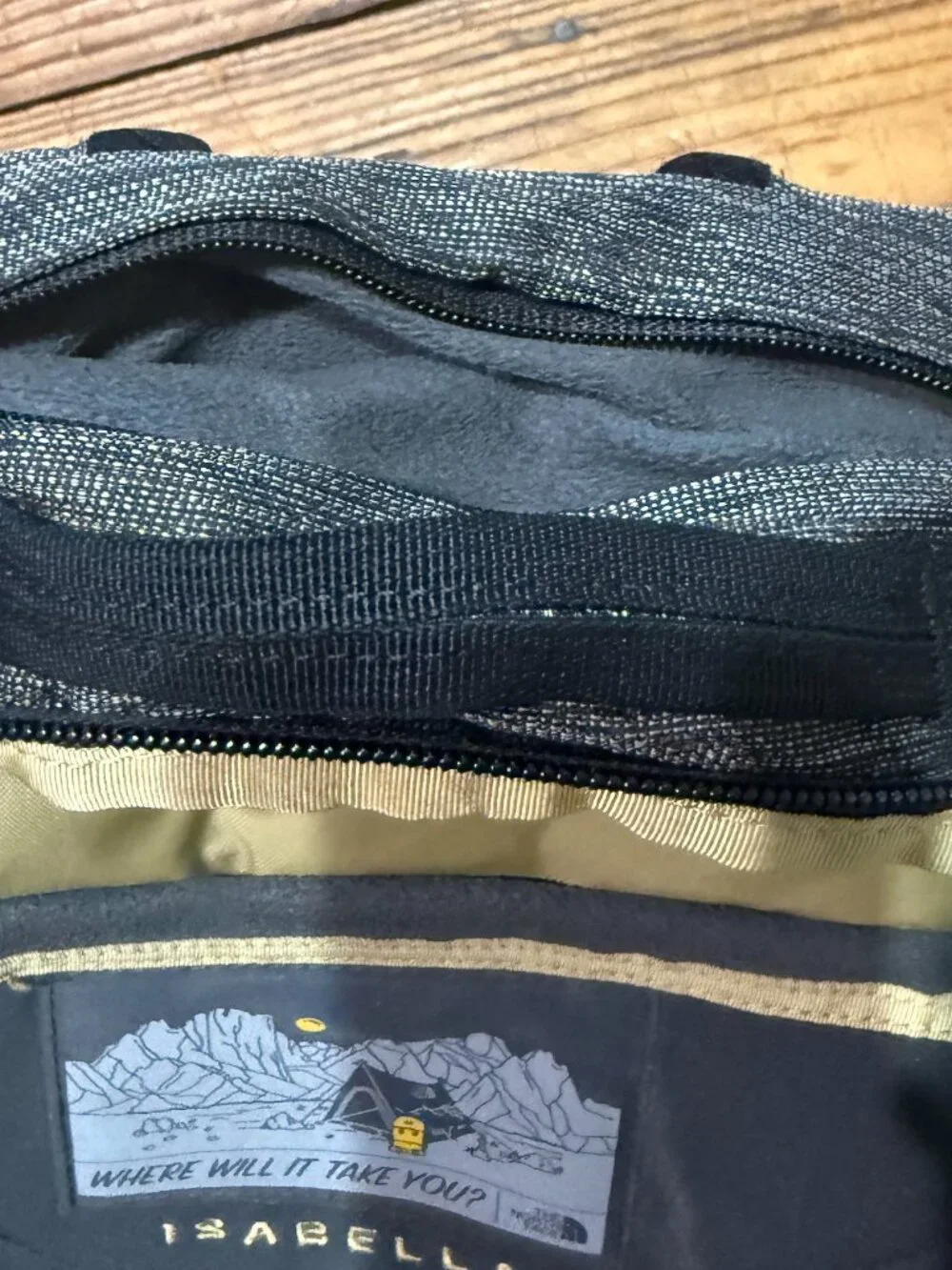 North Face Isabella Backpack Womens Gray Black Rose Gold Laptop School Travel